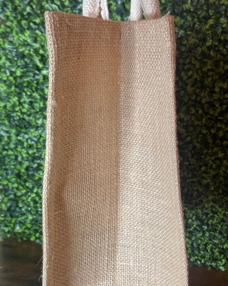 “Self Worth” Jute Canvas Tote Bag