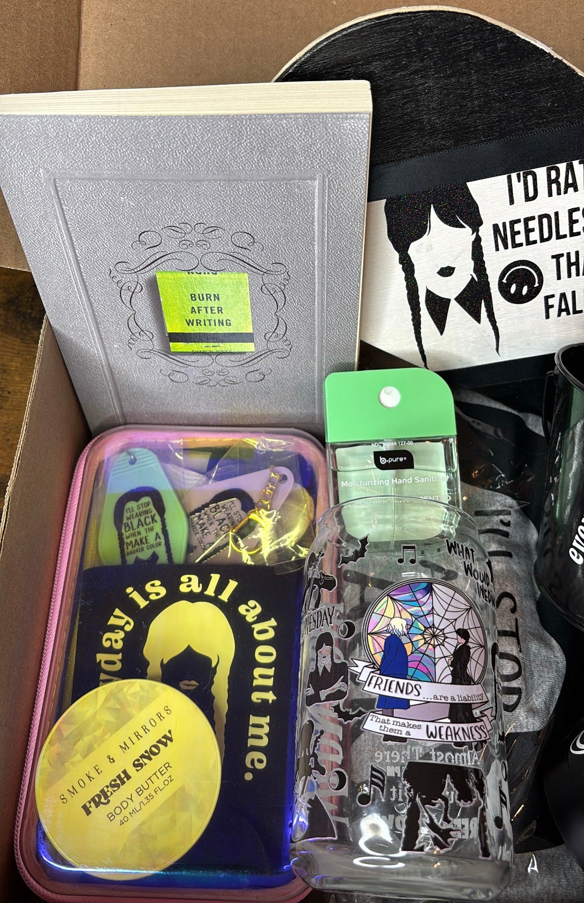 “Wednesday Inspired” Gothic Self-Care Gift Box 🕷️