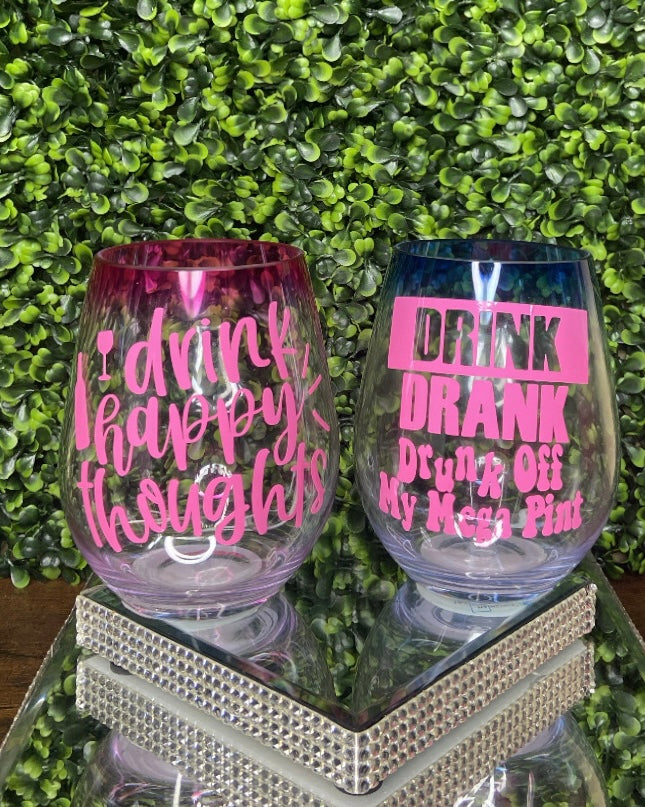 Plastic Wine Glass Set