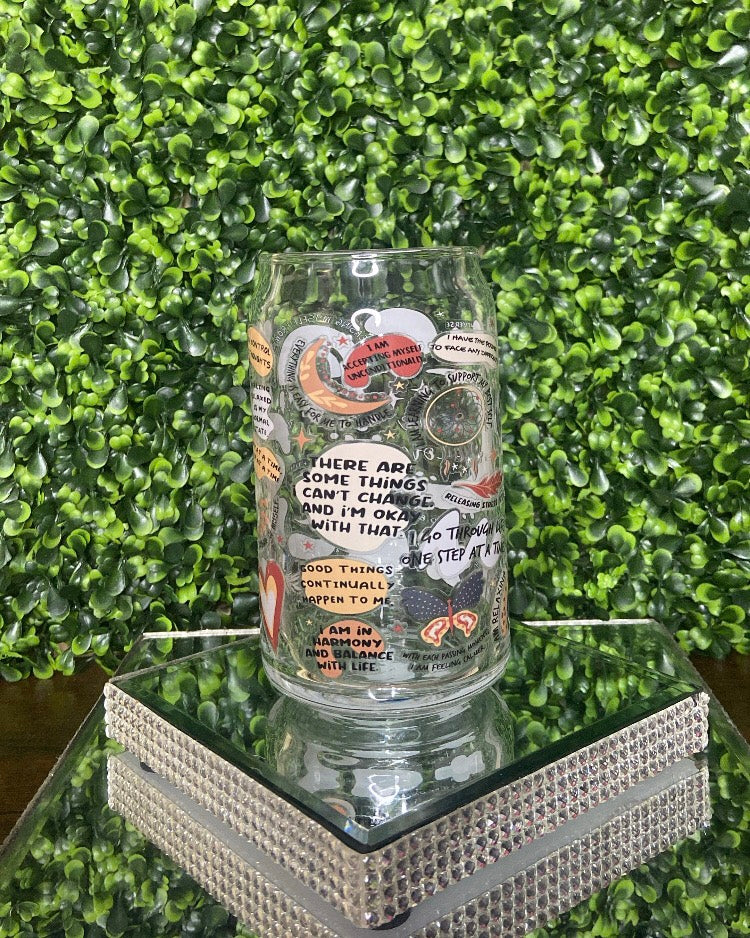 "Positive Self-Love" Glass Tumbler