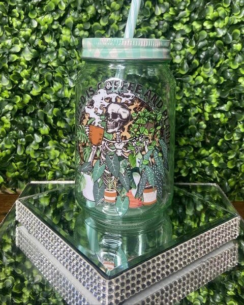 "All I Need Is Coffee and Plants" Tumbler