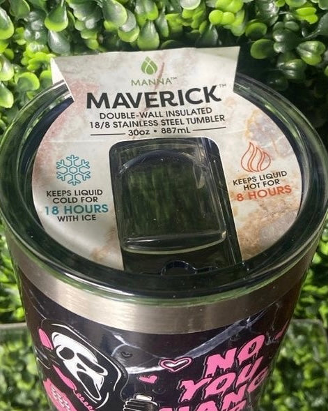 “No You Hang Up” Marble Tumbler