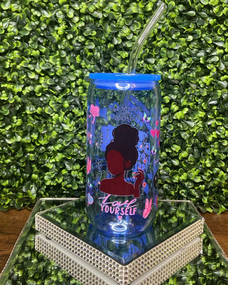 “Love Yourself” Glass Tumbler