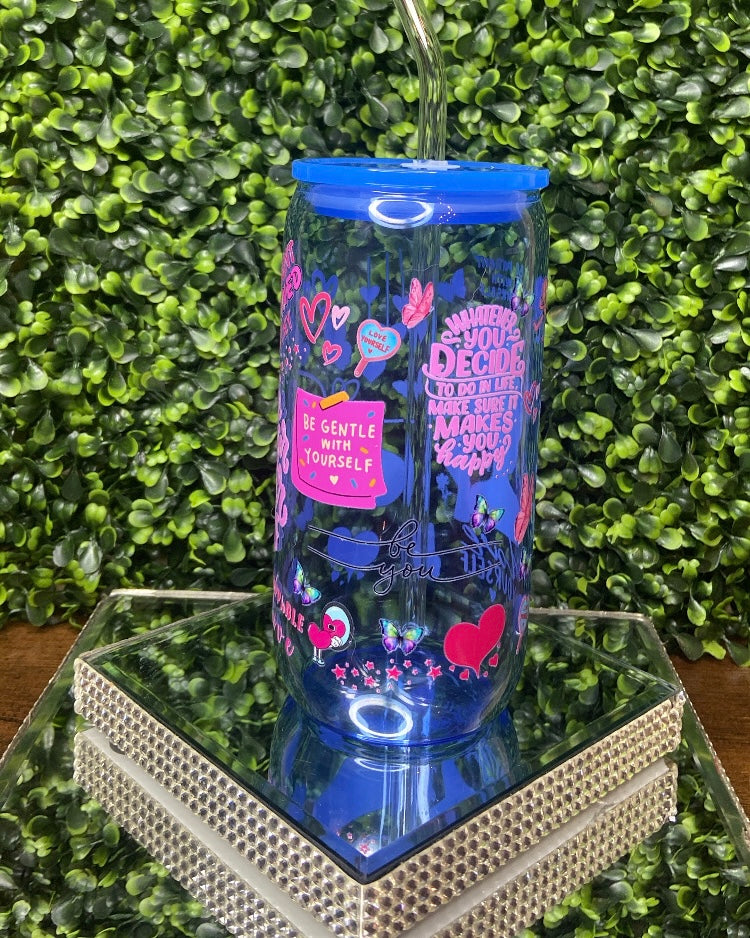 “Love Yourself” Glass Tumbler
