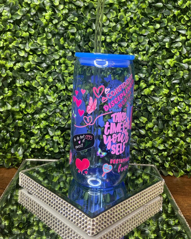 “Love Yourself” Glass Tumbler