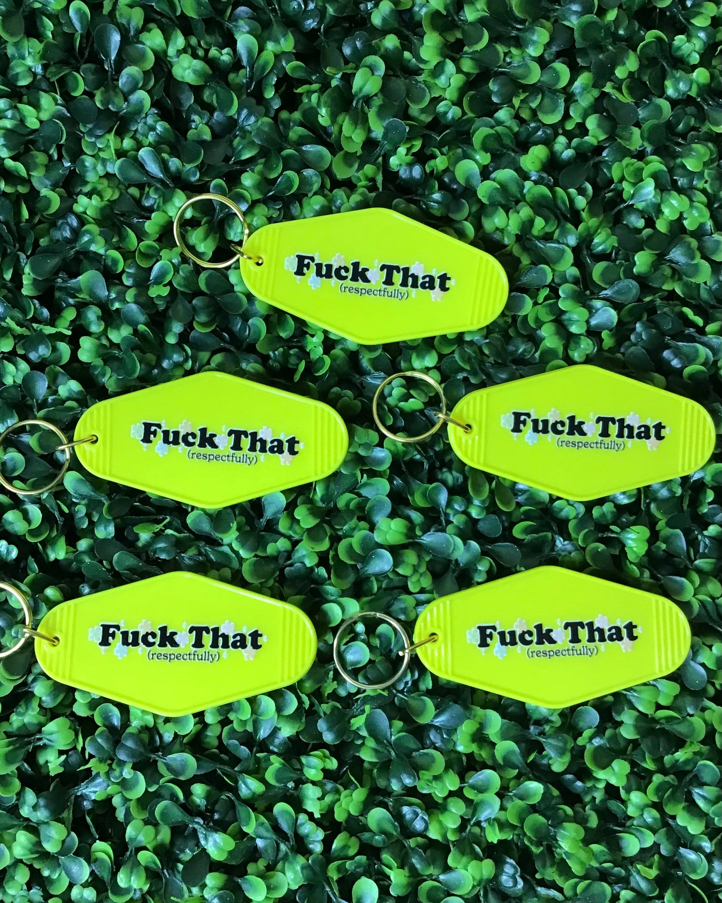 "Fuck That Respectfully" Yellow Keychain