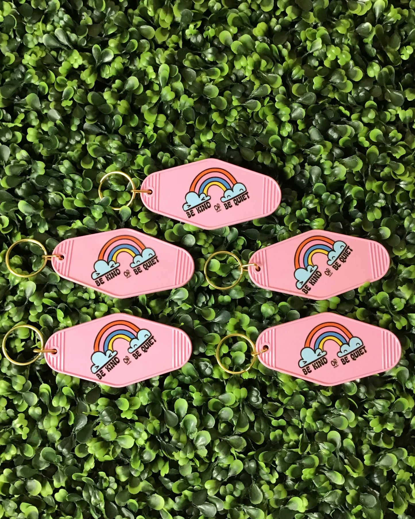 "Be Kind of Quiet" Motel Keychain