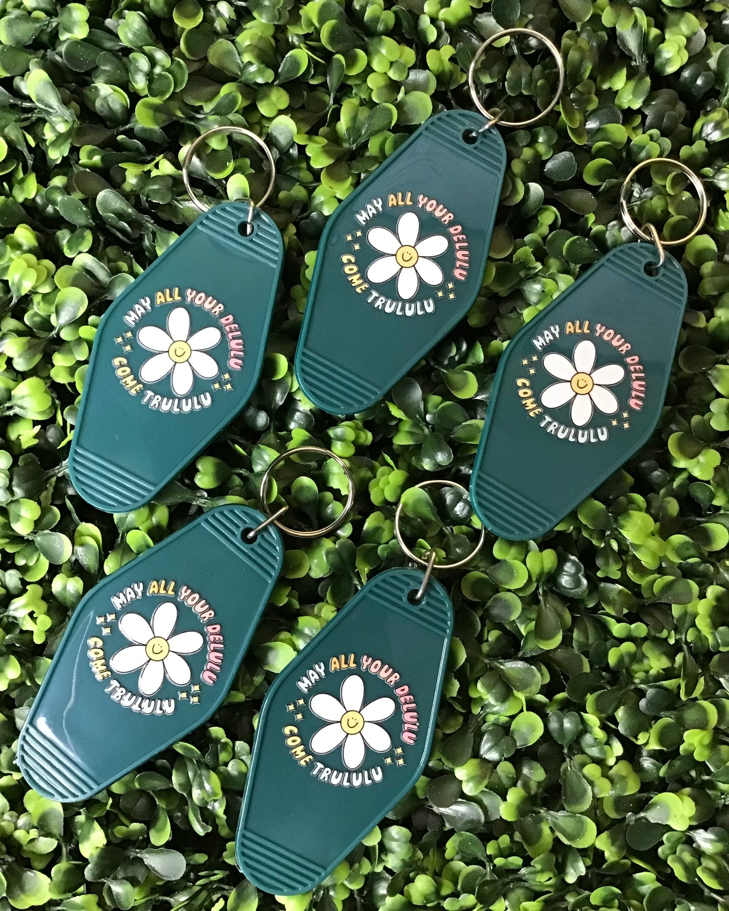 "May your Delulu Come Trulu" Motel Keychain
