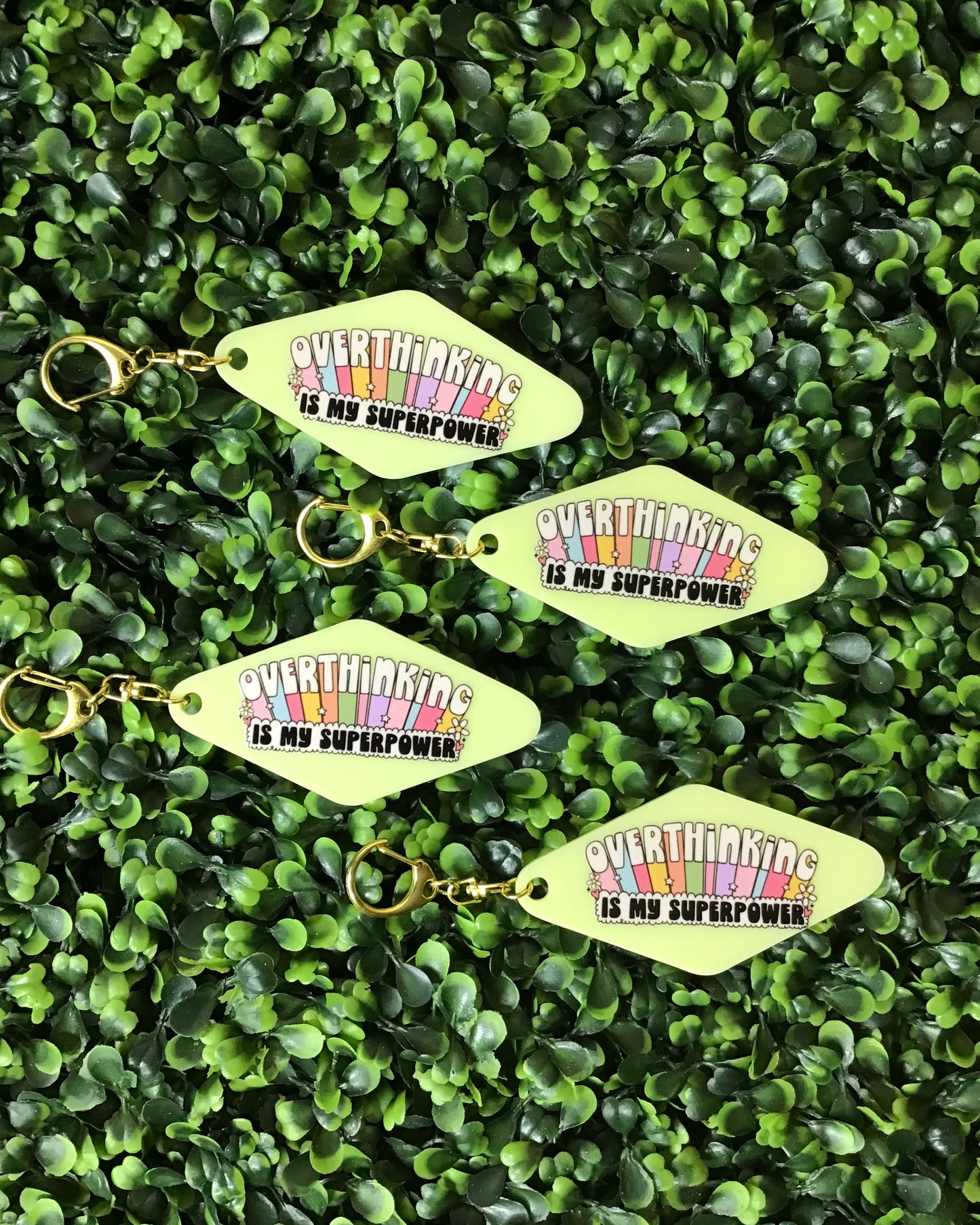 "Overthinking is my Superpower" Keychain