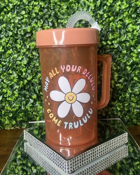 "In my Delulu Era/ May your Delulu come Trulu" Plastic Jug Jumbo Tumbler