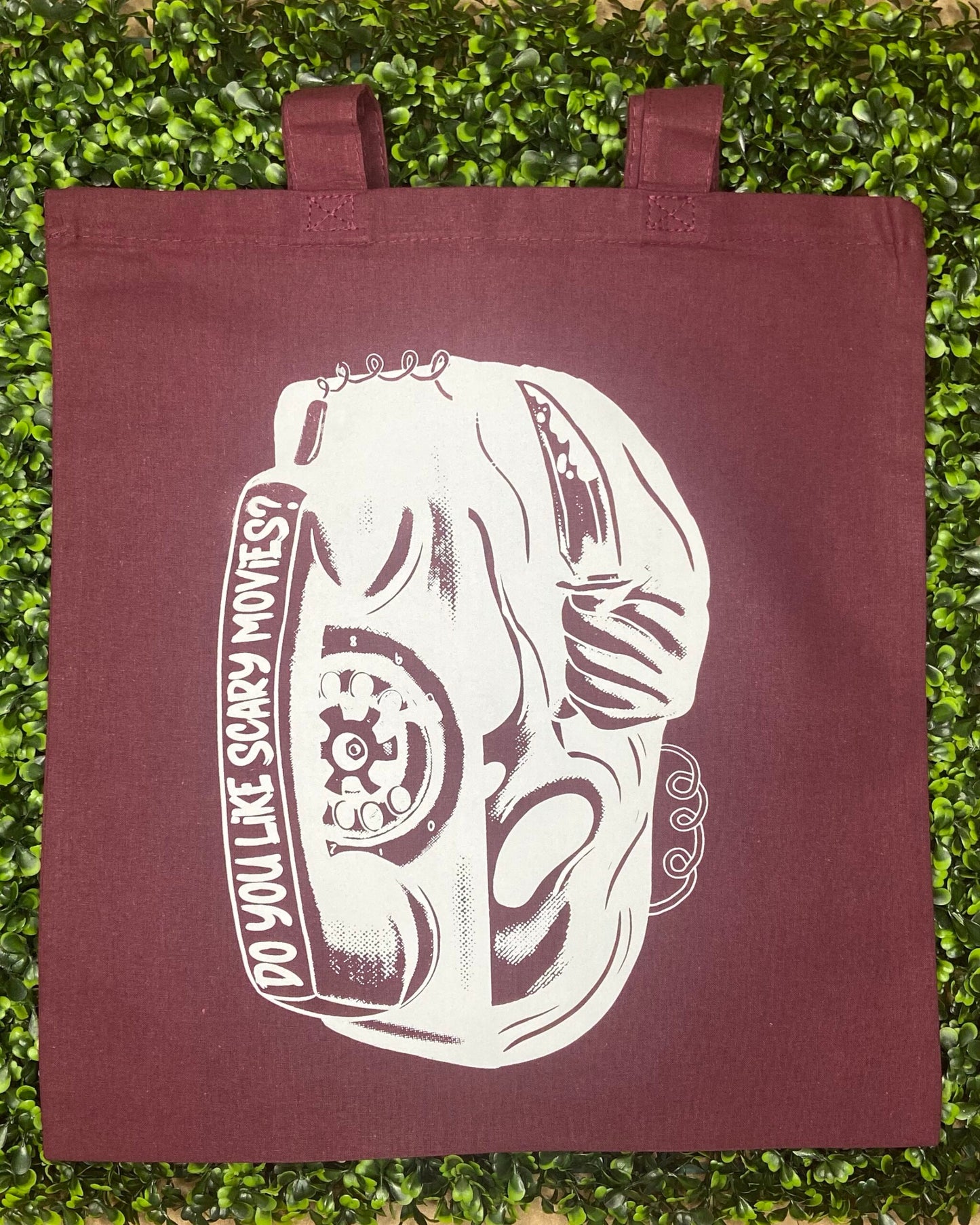 "Do You Like Scary Movies?" Ghostface Canvas Tote Bag