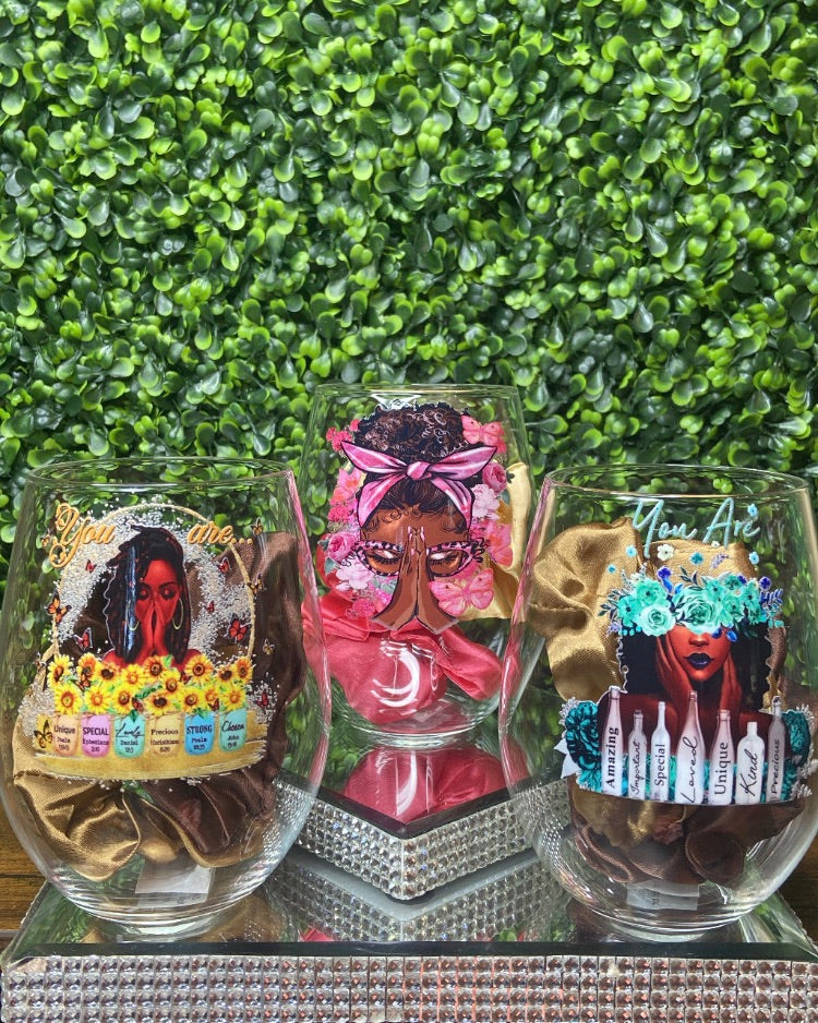 "You Are" Wine Stem Glass