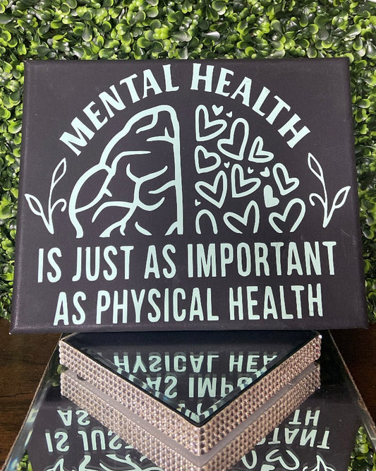 **Glow** Mental Health Is Just As Important Canvas Wall Art