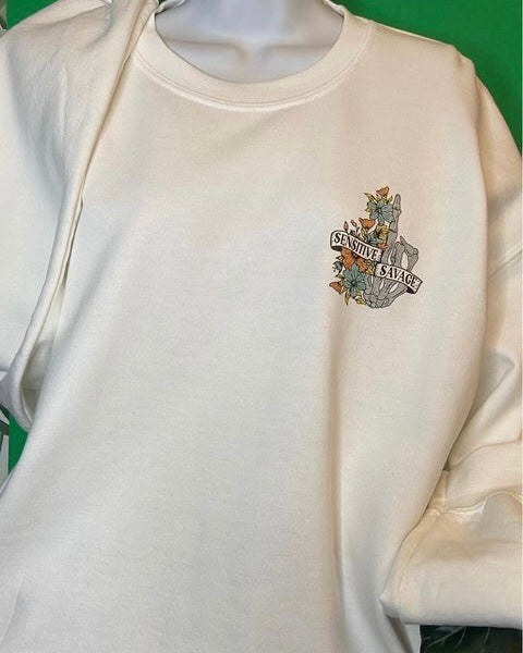"Sensitive Savage/ Kinda Emotional Kinda Emotionless" Sweatshirt