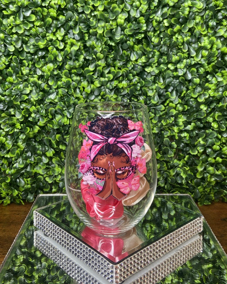"You Are" Wine Stem Glass