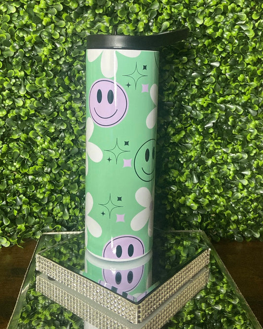 Purple Smiley Face Tumbler