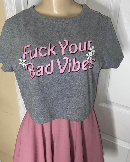 “Bad Vibes” Crop Top