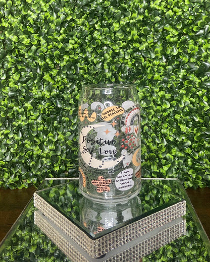 "Positive Self-Love" Glass Tumbler