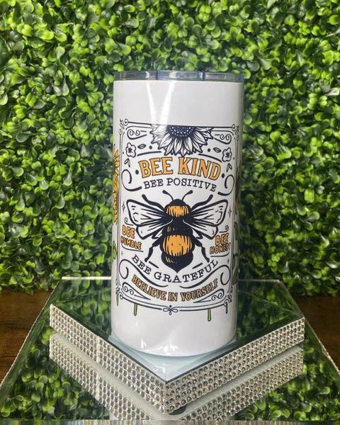"Bee Kind Bee Positive" Tumbler