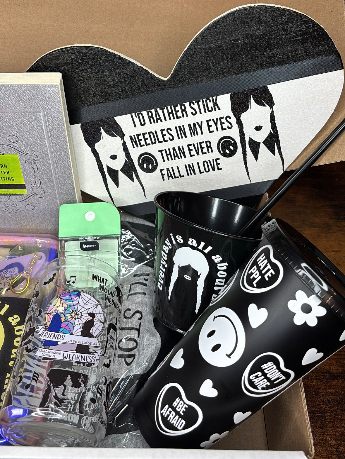 “Wednesday Inspired” Gothic Self-Care Gift Box 🕷️