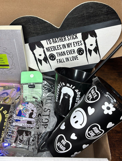 “Wednesday Inspired” Gothic Self-Care Gift Box 🕷️