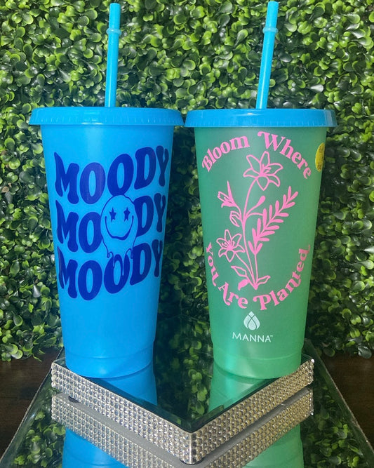 “Moody/Bloom Where You Are Planted” Tumbler