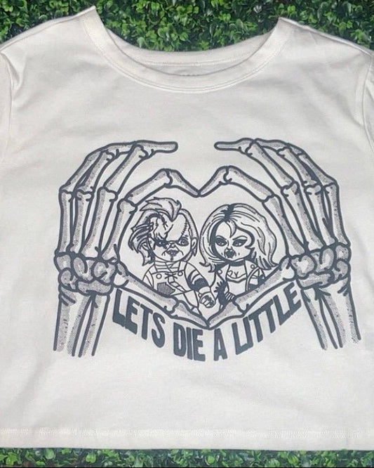 "Let's Die a Little" Halloween Crop Top
