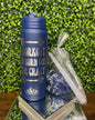 26 Oz “I Workout To Burn Off The Crazy” Navy Blue Insulated Stainless Steel Hydrapeak Water Bottle