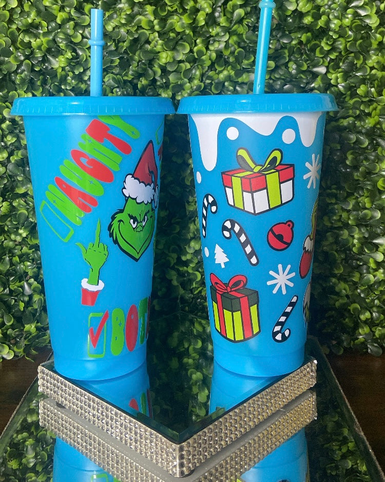Grinch Themed Tumblers
