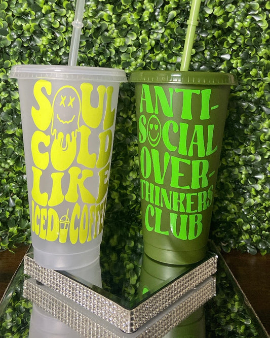 “Antisocial Overthinker/Anxiety Coffee” Tumbler