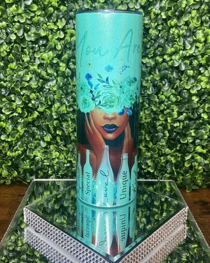 “You Are” Blue Holographic Tumbler
