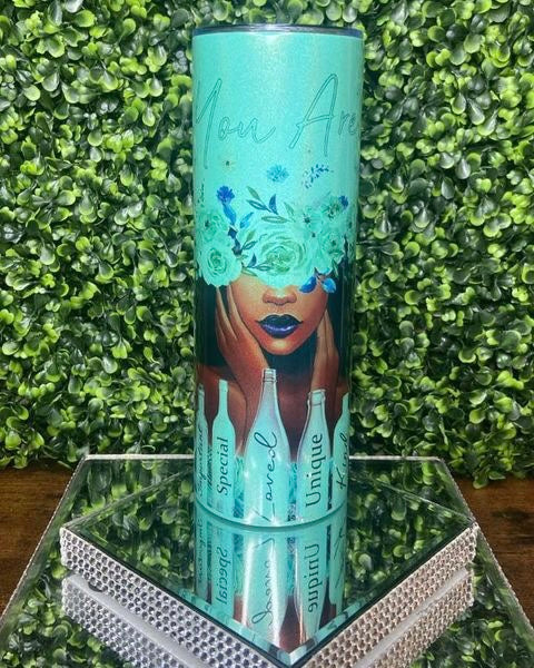 “You Are” Blue Holographic Tumbler