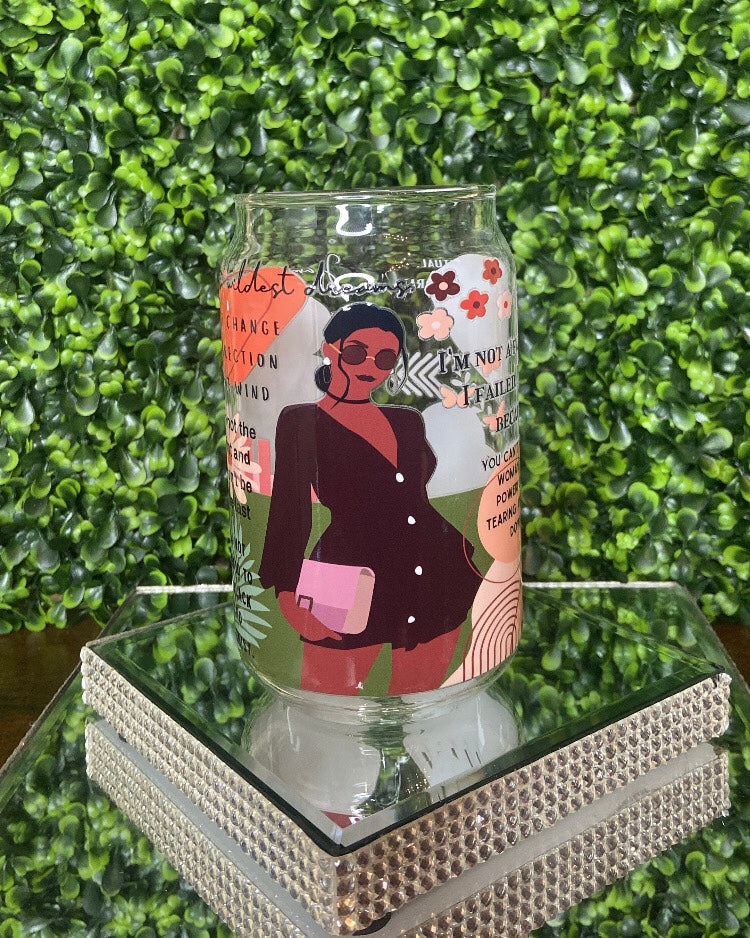 "I Am My Ancestors Wildest Dreams" Glass Tumbler