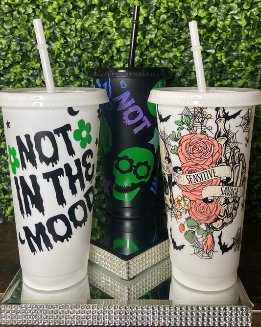 “Not in the Mood/Sensitive Savage” Tumbler