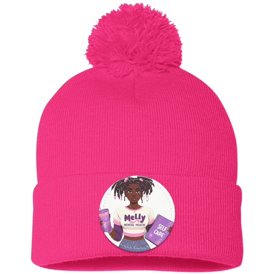 Melly Mental Health Self-Care Pom Beanie