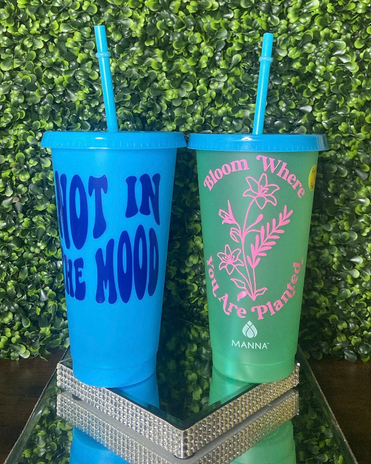 “Moody/Bloom Where You Are Planted” Tumbler