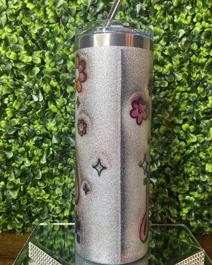 "Anxiety On" Off Switch Glitter Tumbler