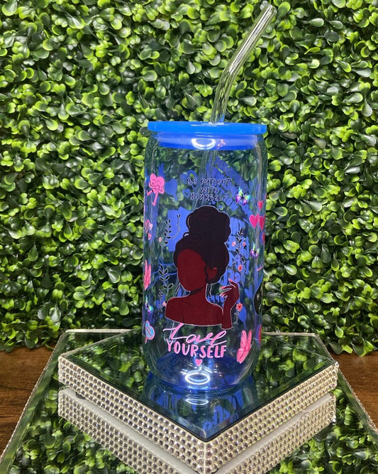 “Love Yourself” Glass Tumbler