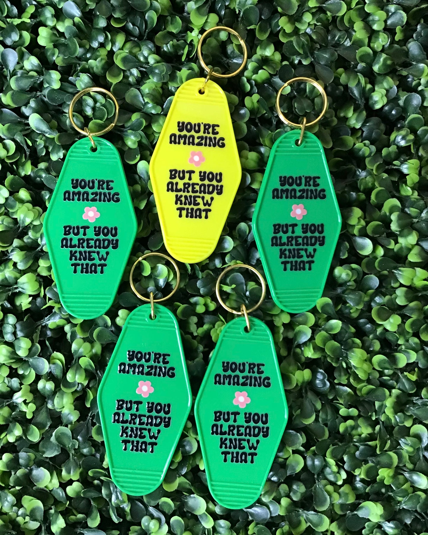 "You're Amazing But You Already Knew That" Motel Keychain